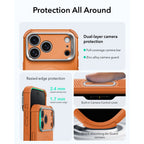 Dėklas ESR Cyber Tough Kickstand MagSafe iPhone 17 Pro / 18 Pro, oranžinis -- iPhone 17 Pro, iPhone 18 Pro