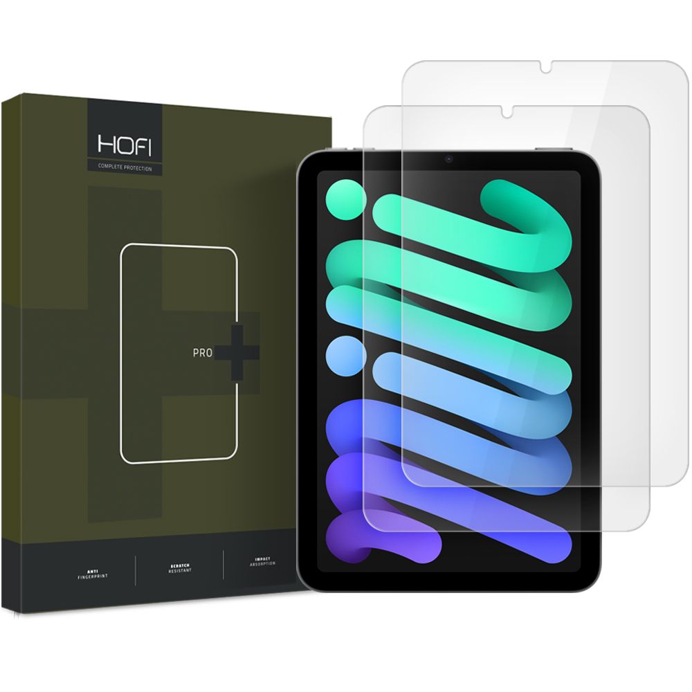 Apsauginis stiklas Hofi Glass Pro+ 2 vnt. iPad Mini 6 / 7 (2021-2024), skaidrus -- iPad Mini 6, iPad Mini 7