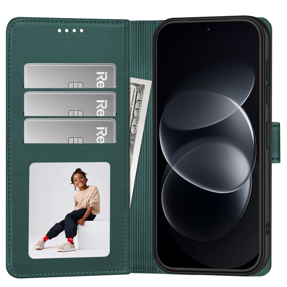 Dėklas Tech-Protect Wallet Xiaomi Redmi Note 17 Pro 5G, žalias -- Redmi Note 17 Pro 5G