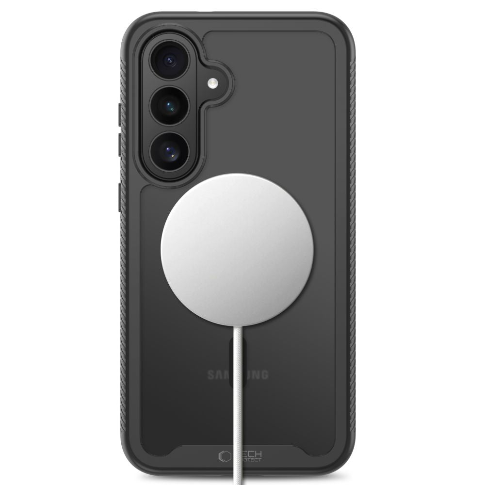 Dėklas Tech-Protect Defense MagSafe Galaxy S26 FE, matinis juodas -- Galaxy S26 FE