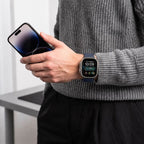 Dirželis Tech-Protect Silicone Line Apple Watch 8 / 9 / 10 / 11 / 12 / SE / Ultra (44 / 45 / 46 / 49 mm), atlanto mėlynas...