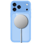 Dėklas Tech-Protect MagPeak MagSafe CC iPhone 17 Pro / 18 Pro, šviesiai mėlynas/skaidrus -- iPhone 17 Pro, iPhone 18 Pro