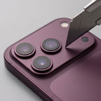 Kameros apsauginis stiklas Tech-Protect Camalloy Fit+ iPhone 18 Pro Max, bordo -- iPhone 18 Pro Max