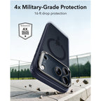 Dėklas ESR Classic Hybrid Kickstand MagSafe iPhone 17 Pro / 18 Pro, matinis mėlynas -- iPhone 17 Pro, iPhone 18 Pro