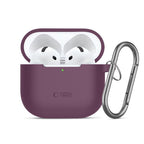 Dėklas Tech-Protect Silicone Hook AirPods 4 / 5, bordo -- AirPods 4, AirPods 5
