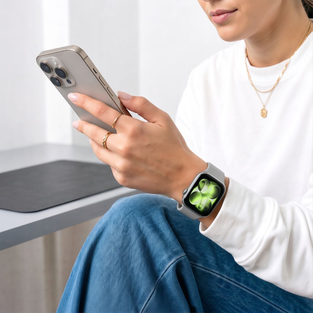 Dirželis Tech-Protect Silicone Apple Watch 8 / 9 / 10 / 11 / 12 / SE (40 / 41 / 42 mm), pilkas -- Apple Watch 8 (41 mm),...