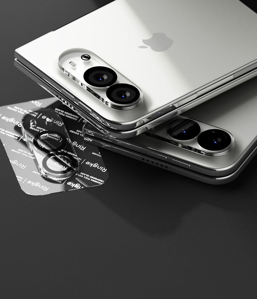 Kameros apsauginis stiklas Ringke Camera Full Cover iPhone Duo, 2 vnt., juodas -- iPhone Duo