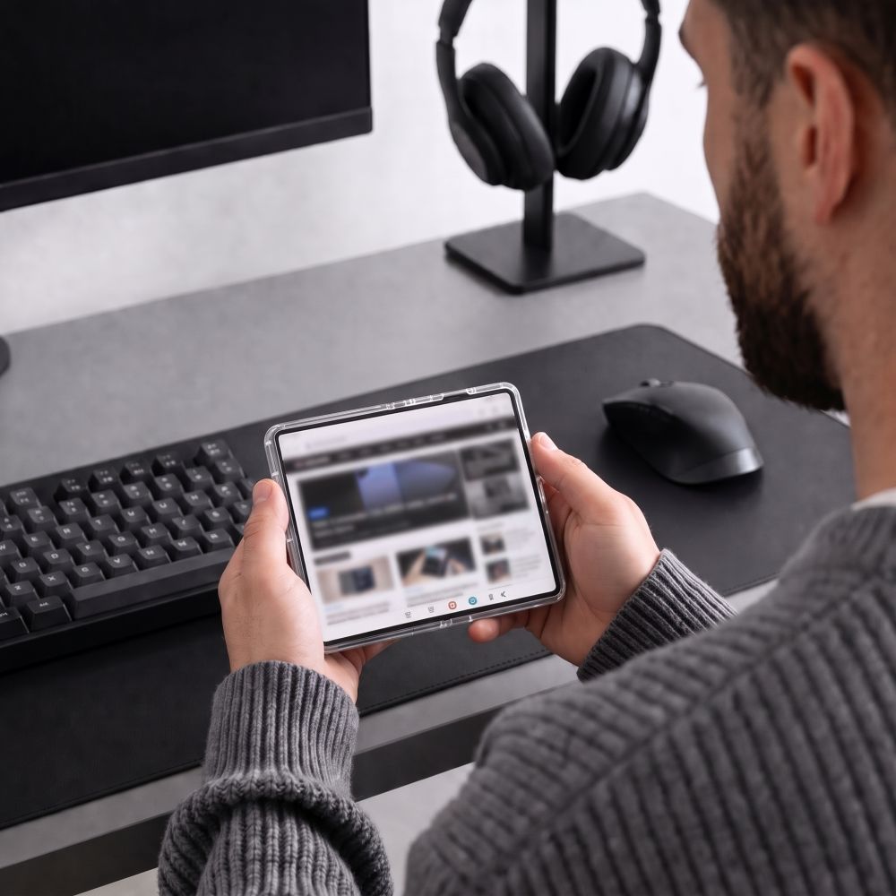 Dėklas Tech-Protect MagPeak MagSafe Samsung Galaxy Z Fold 8, skaidrus -- Galaxy Z Fold 8