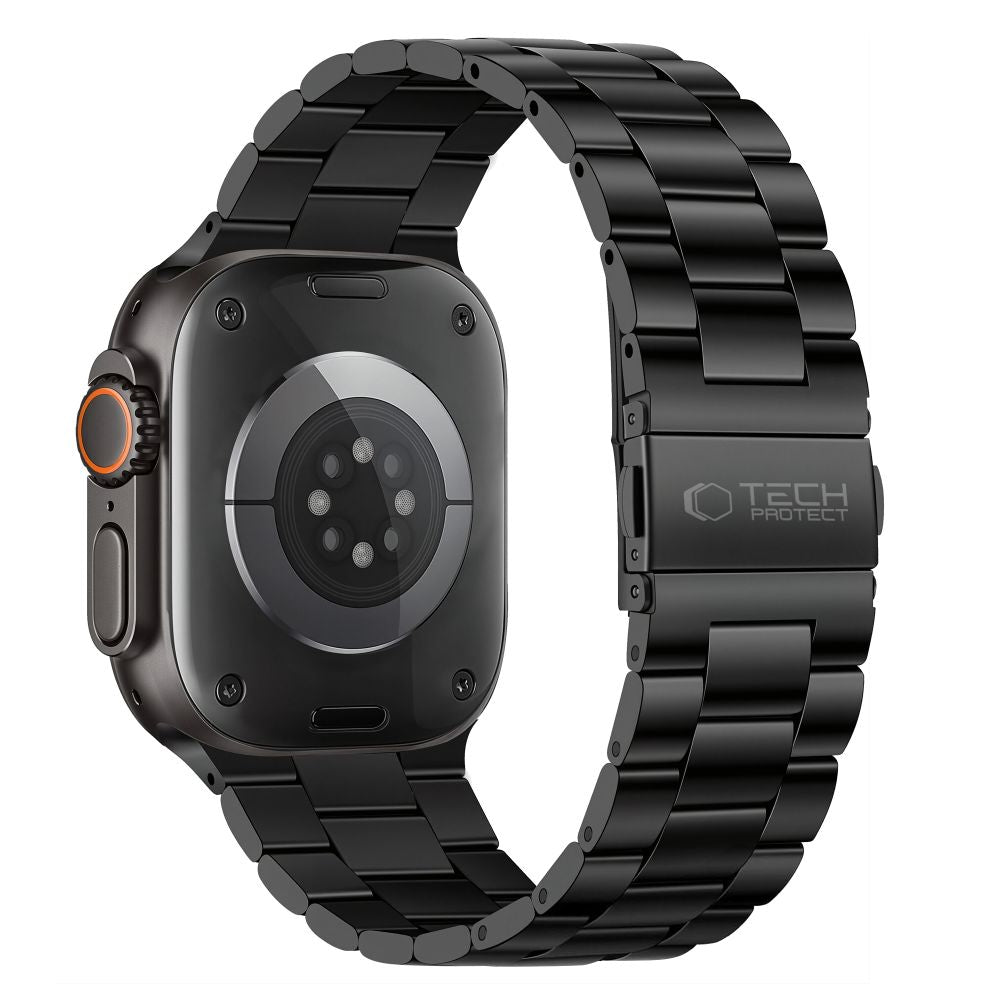 Dirželis Tech-Protect Stainless Apple Watch 8 / 9 / 10 / 11 / 12 / SE / Ultra (44 / 45 / 46 / 49 mm), juodas -- Apple...