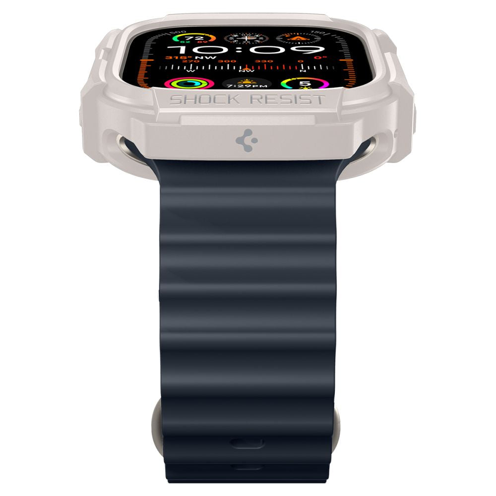 Dėklas Spigen Rugged Armor Apple Watch Ultra 1 / 2 / 3 (49 mm), smėlio spalvos -- Apple Watch Ultra (49 mm), Apple Watch...