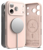 Dėklas Ringke Silicone Magnetic MagSafe iPhone 18 Pro Max, smėlio rožinis -- iPhone 18 Pro Max