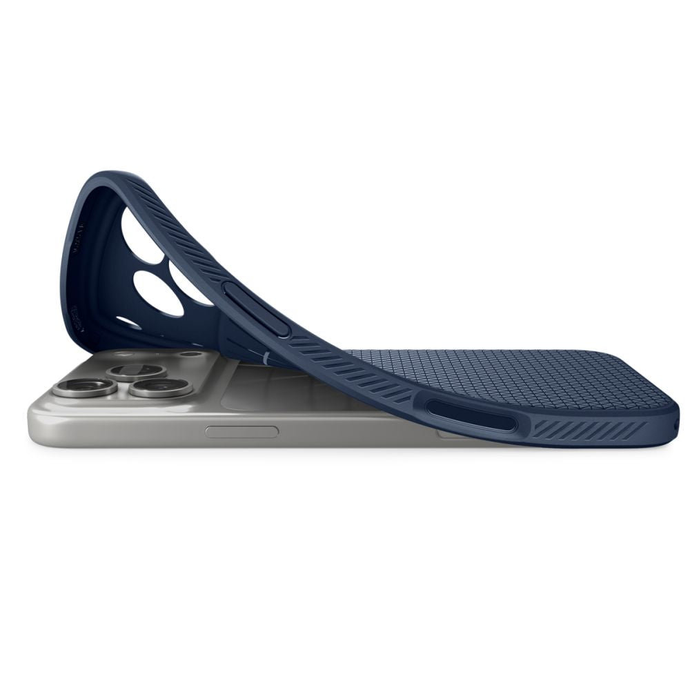 Dėklas Spigen Liquid Air iPhone 17 Pro Max / 18 Pro Max, tamsiai mėlynas -- iPhone 17 Pro Max, iPhone 18 Pro Max