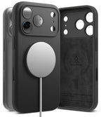 Dėklas Ringke Silicone Magnetic MagSafe iPhone 17 Pro / 18 Pro, juodas -- iPhone 17 Pro, iPhone 18 Pro