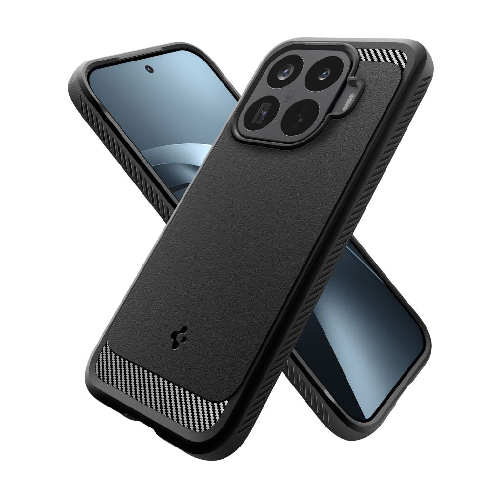 Dėklas Spigen Rugged Armor Xiaomi 17T Pro, matinis juodas -- Xiaomi 17T Pro