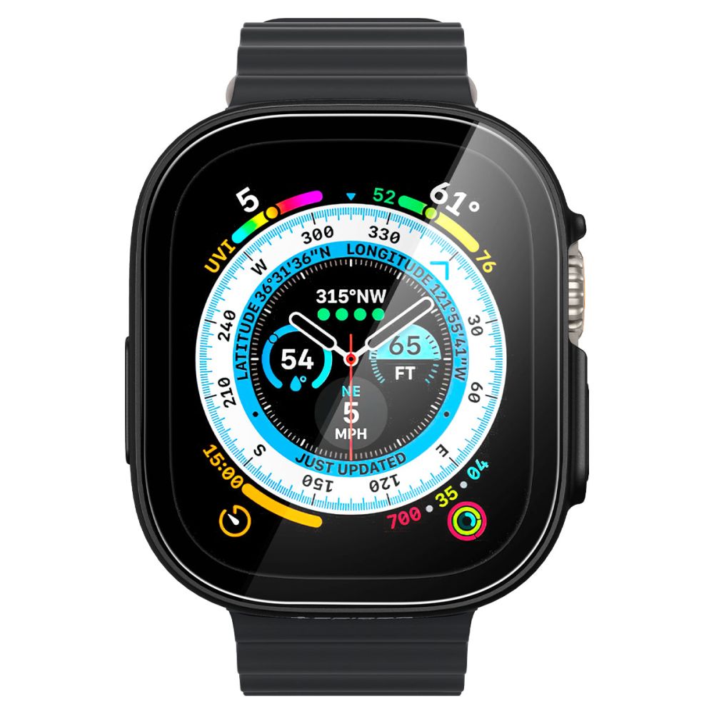 Dėklas Spigen Thin Fit 360 Apple Watch Ultra 1 / 2 (49 mm), juodas -- Apple Watch Ultra (49 mm), Apple Watch Ultra 2 (49 mm)