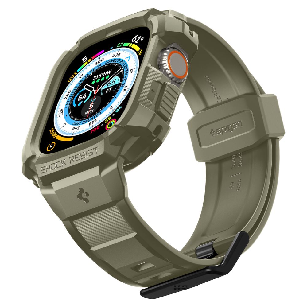 Dirželis Spigen Rugged Armor Pro Apple Watch Ultra 1 / 2 (49 mm), vintažinis chaki -- Apple Watch Ultra (49 mm), Apple...
