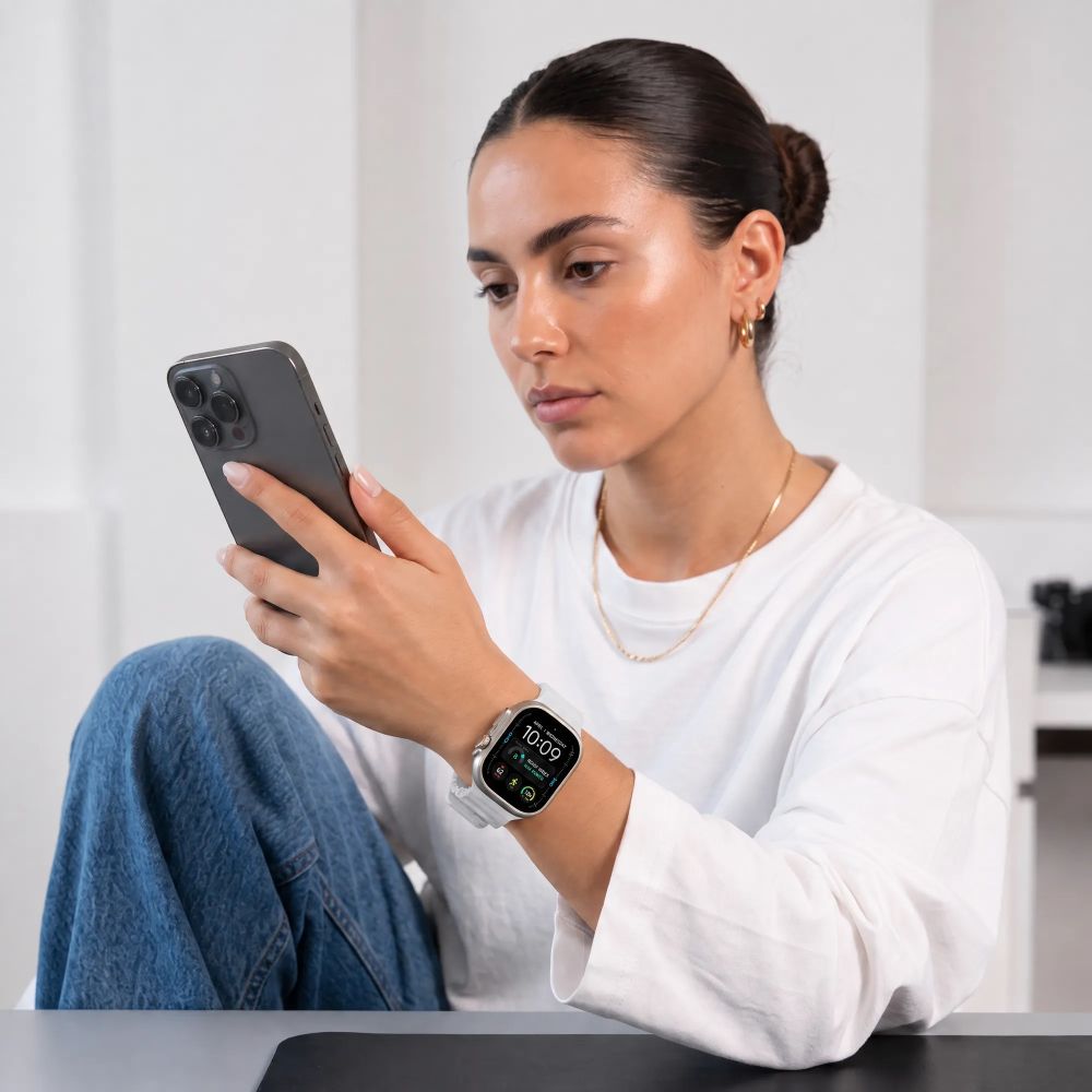 Dirželis Tech-Protect Silicone Line Apple Watch 8 / 9 / 10 / 11 / 12 / SE / Ultra (44 / 45 / 46 / 49 mm), pilkas -- Apple...