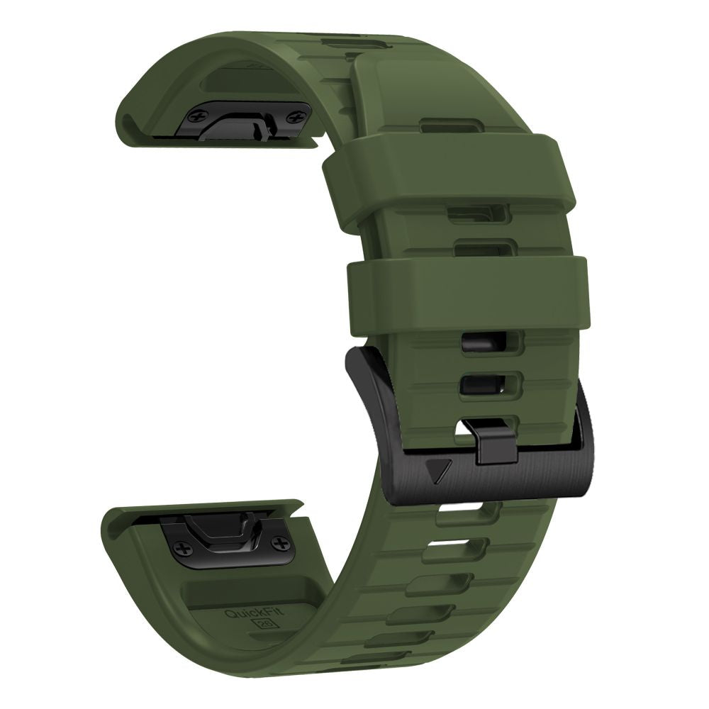 Dirželis Tech-Protect Silicone Garmin Fenix 5 / 6 / 6 Pro / 7 / 8 / 8 Pro / E / 9 / 9 Pro (51 mm), žalias -- Garmin Fenix...