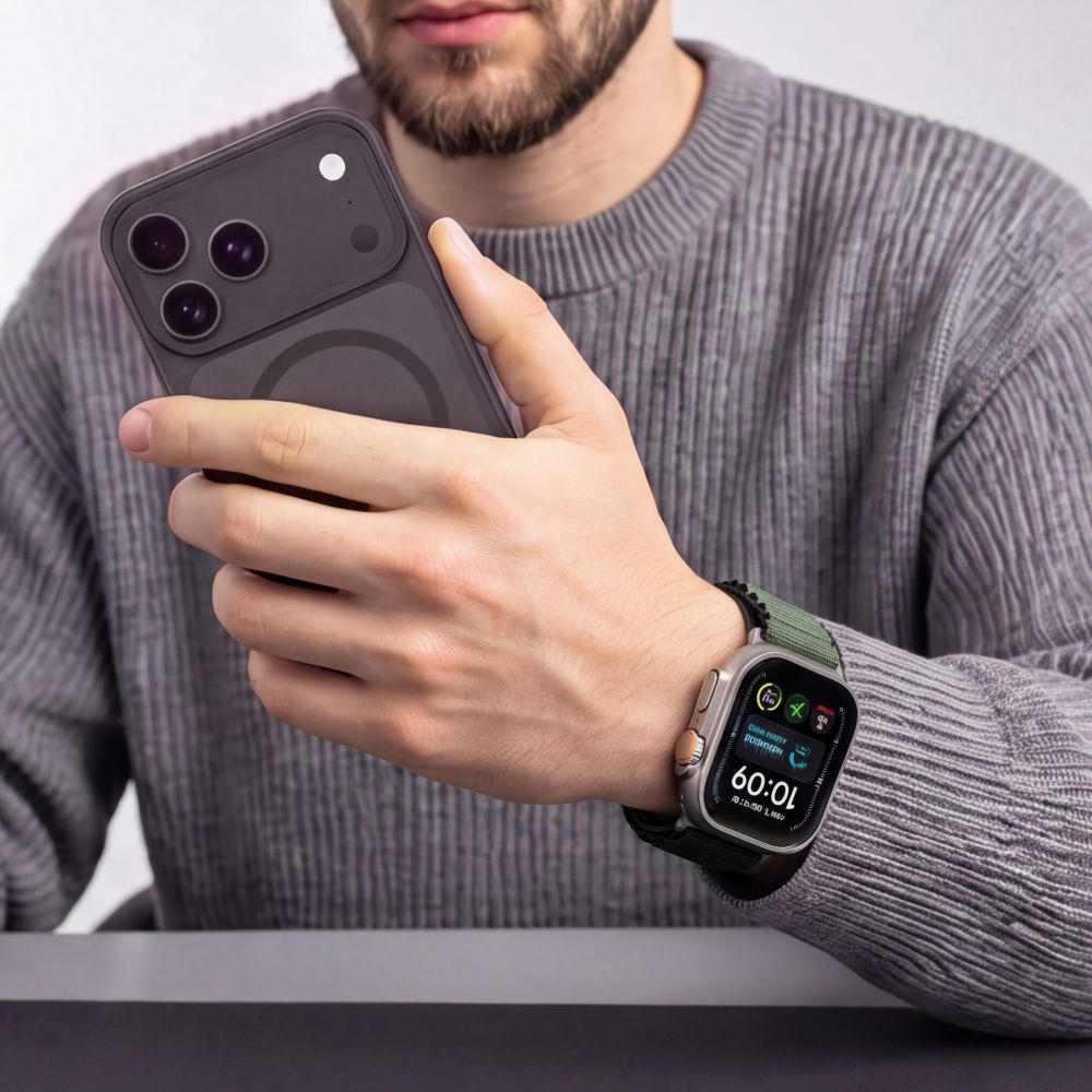Dirželis Tech-Protect Nylon Pro Apple Watch 8 / 9 / 10 / 11 / 12 / SE / Ultra (44 / 45 / 46 / 49 mm), juodas / žalias --...