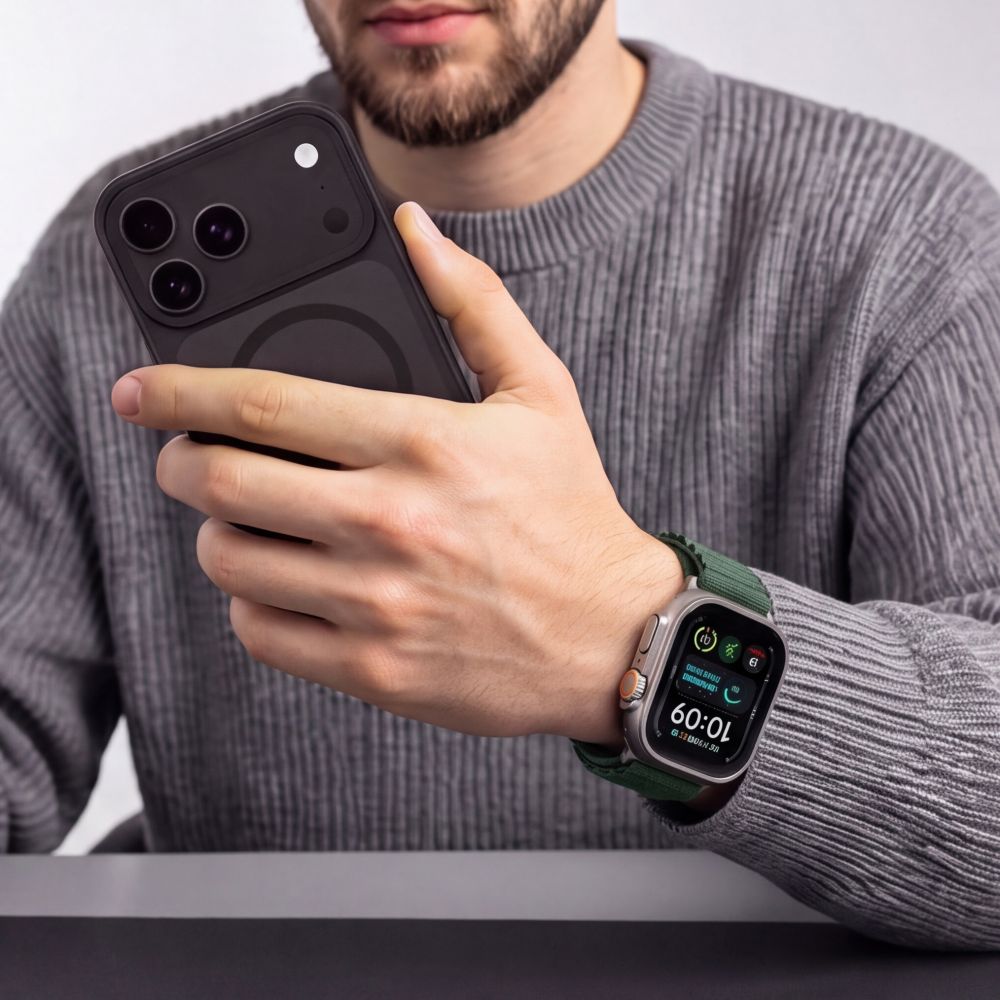 Dirželis Tech-Protect Nylon Pro Apple Watch 8 / 9 / 10 / 11 / 12 / SE / Ultra (44 / 45 / 46 / 49 mm), karinės žalios...