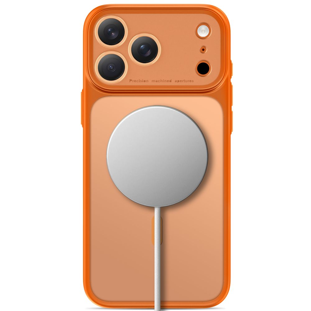 Dėklas Tech-Protect MagPrime MagSafe CC iPhone 17 Pro / 18 Pro, matinis oranžinis -- iPhone 17 Pro, iPhone 18 Pro