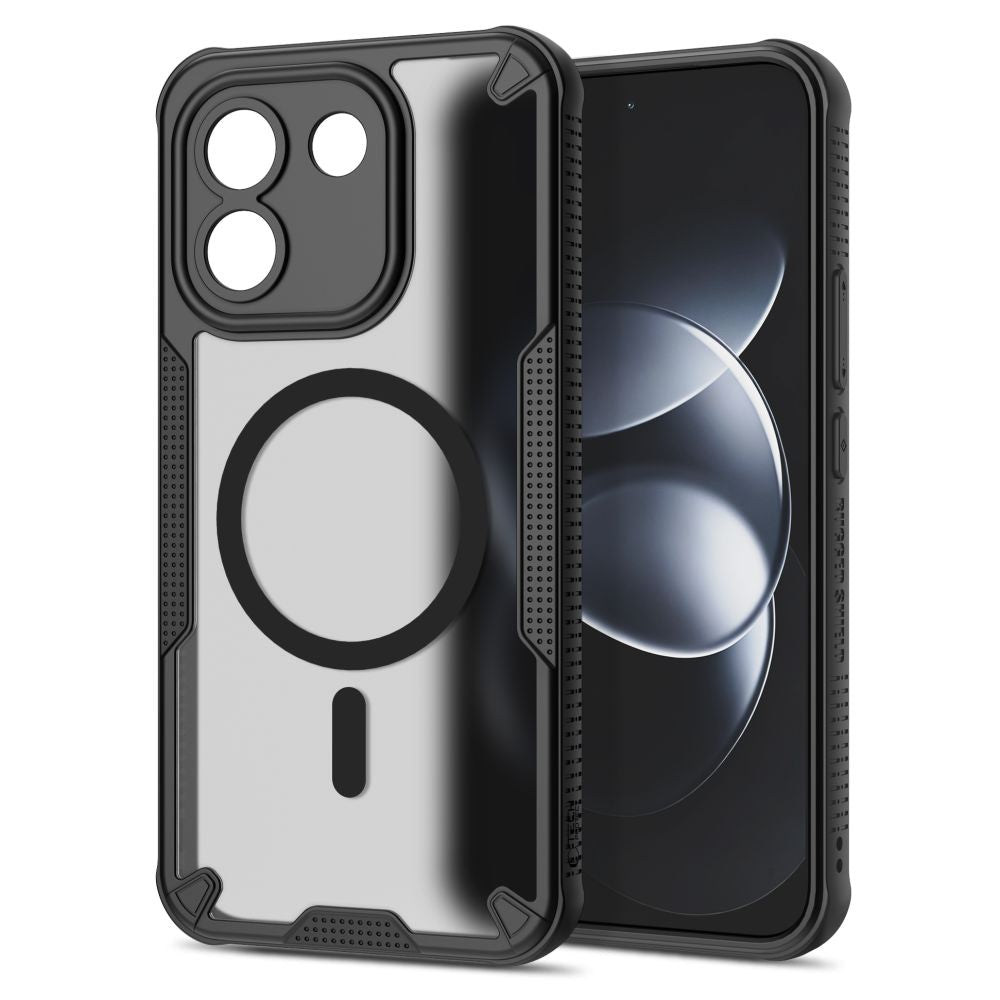 Dėklas Tech-Protect Rugged Shield MagSafe Xiaomi Redmi Note 17 Pro Max 5G, matinis juodas -- Redmi Note 17 Pro Max 5G