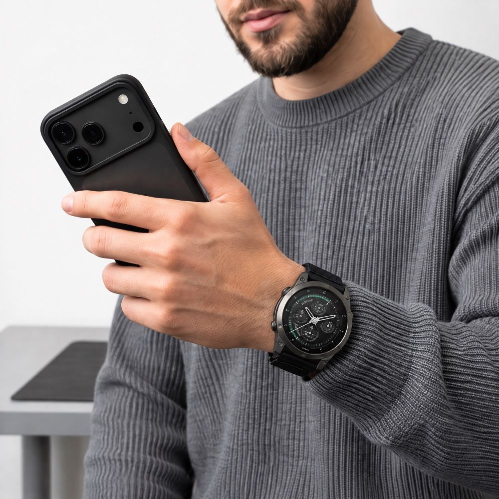 Dirželis Tech-Protect NylonLoop Garmin Fenix 5X / 5X Plus / 6X / 6X Pro / 7X / 8 / 8 Pro / 9 / 9 Pro (51 mm), juodas --...