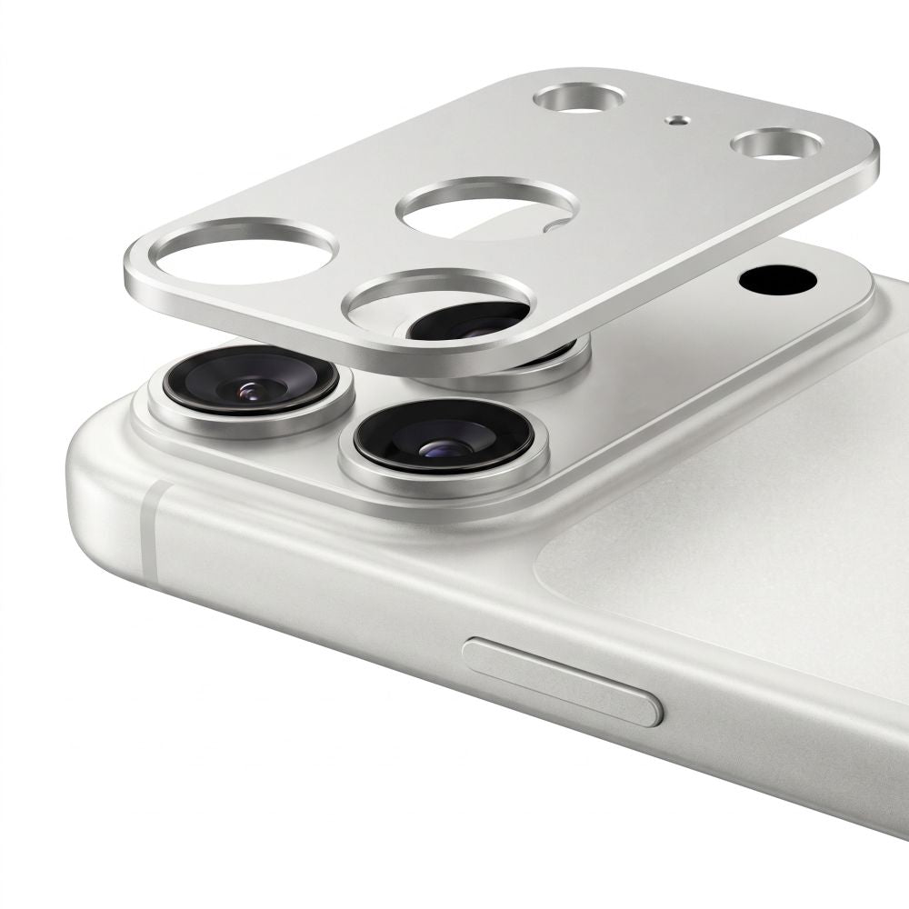 Kameros apsauginis stiklas Tech-Protect Camalloy Fit+ iPhone 18 Pro Max, sidabrinis -- iPhone 18 Pro Max