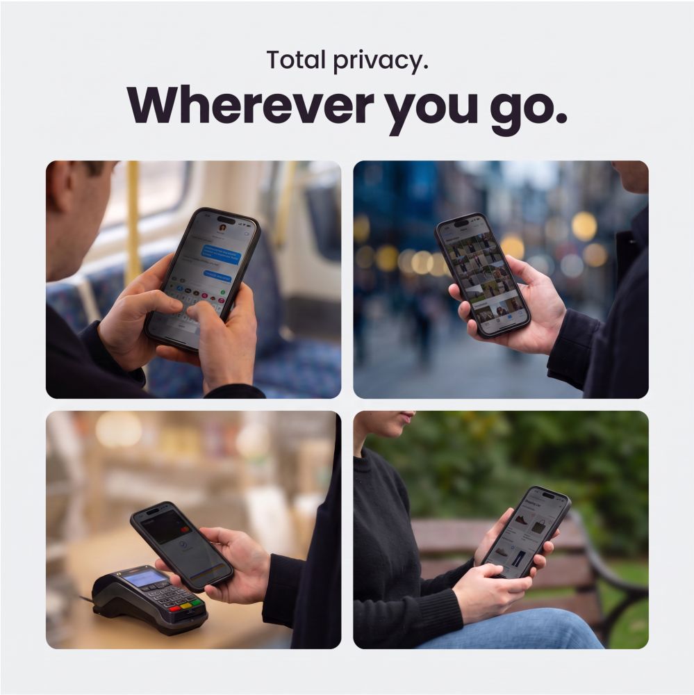 Apsauginis stiklas Tech-Protect Glass SPY+ Privacy, iPhone 18 Pro Max, 2 vnt. -- iPhone 18 Pro Max