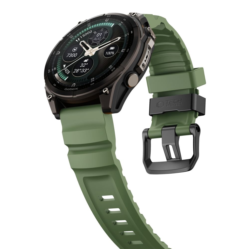 Dirželis Tech-Protect Motion Garmin Fenix 5X / 5X Plus / 6X / 6X Pro / 7X / 8 / 8 Pro / 9 / 9 Pro (47 mm), karinės žalios...