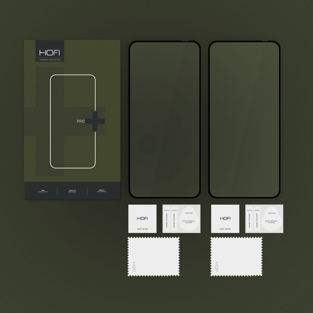 Apsauginis stiklas Hofi Glass Pro+ 2 vnt. Motorola Edge 50 Neo / 60 Neo, juodas -- Edge 50 Neo, Edge 60 Neo