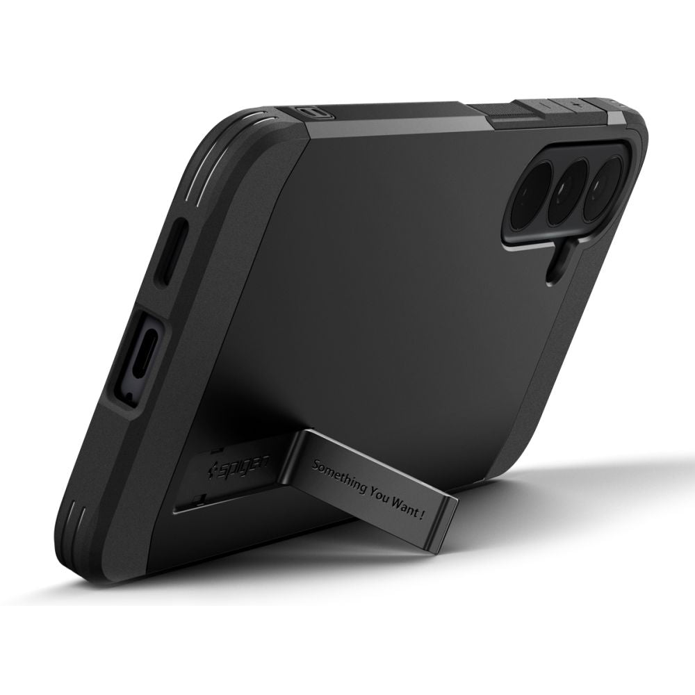 Dėklas Spigen Tough Armor Mag MagSafe Galaxy S25 FE / S26 FE, juodas -- Galaxy S25 FE, Galaxy S26 FE