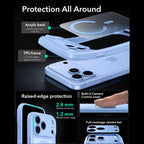 Dėklas ESR Classic Hybrid MagSafe iPhone 17 Pro / 18 Pro, matinis šviesiai mėlynas -- iPhone 17 Pro, iPhone 18 Pro