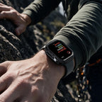 Dėklas Spigen Rugged Armor Apple Watch 12 (42 mm), matinis juodas -- Apple Watch 12 (42 mm)