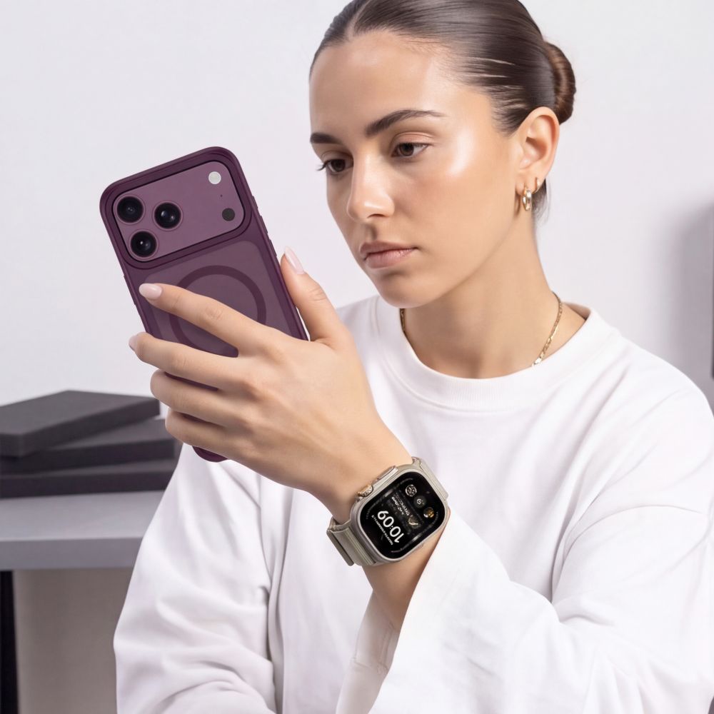 Dirželis Tech-Protect Nylon Pro Apple Watch 8 / 9 / 10 / 11 / 12 / SE / Ultra (44 / 45 / 46 / 49 mm), titano / alyvuogių...
