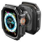 Dėklas Spigen Rugged Armor Apple Watch Ultra 1 / 2 (49 mm), matinis juodas -- Apple Watch Ultra (49 mm), Apple Watch...