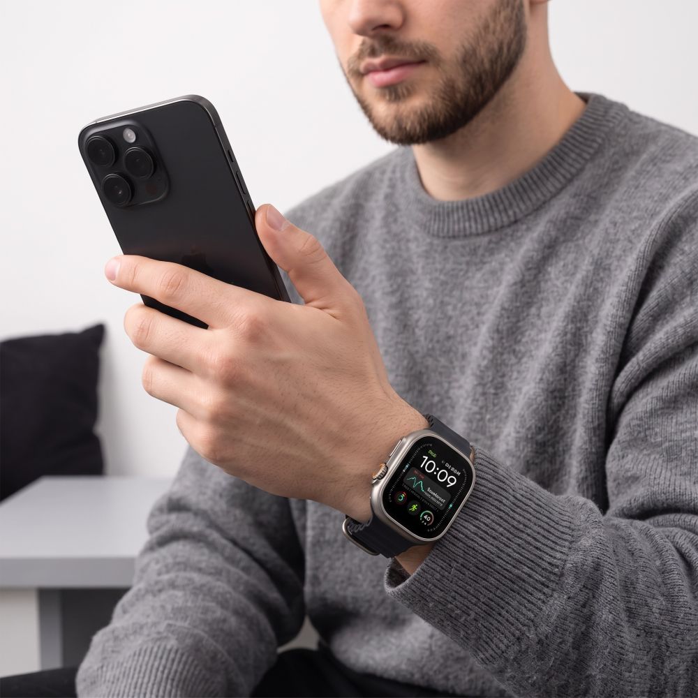 Dirželis Tech-Protect Iconband Pro Apple Watch 8 / 9 / 10 / 11 / 12 / SE / Ultra (44 / 45 / 46 / 49 mm), tamsiai pilkas...