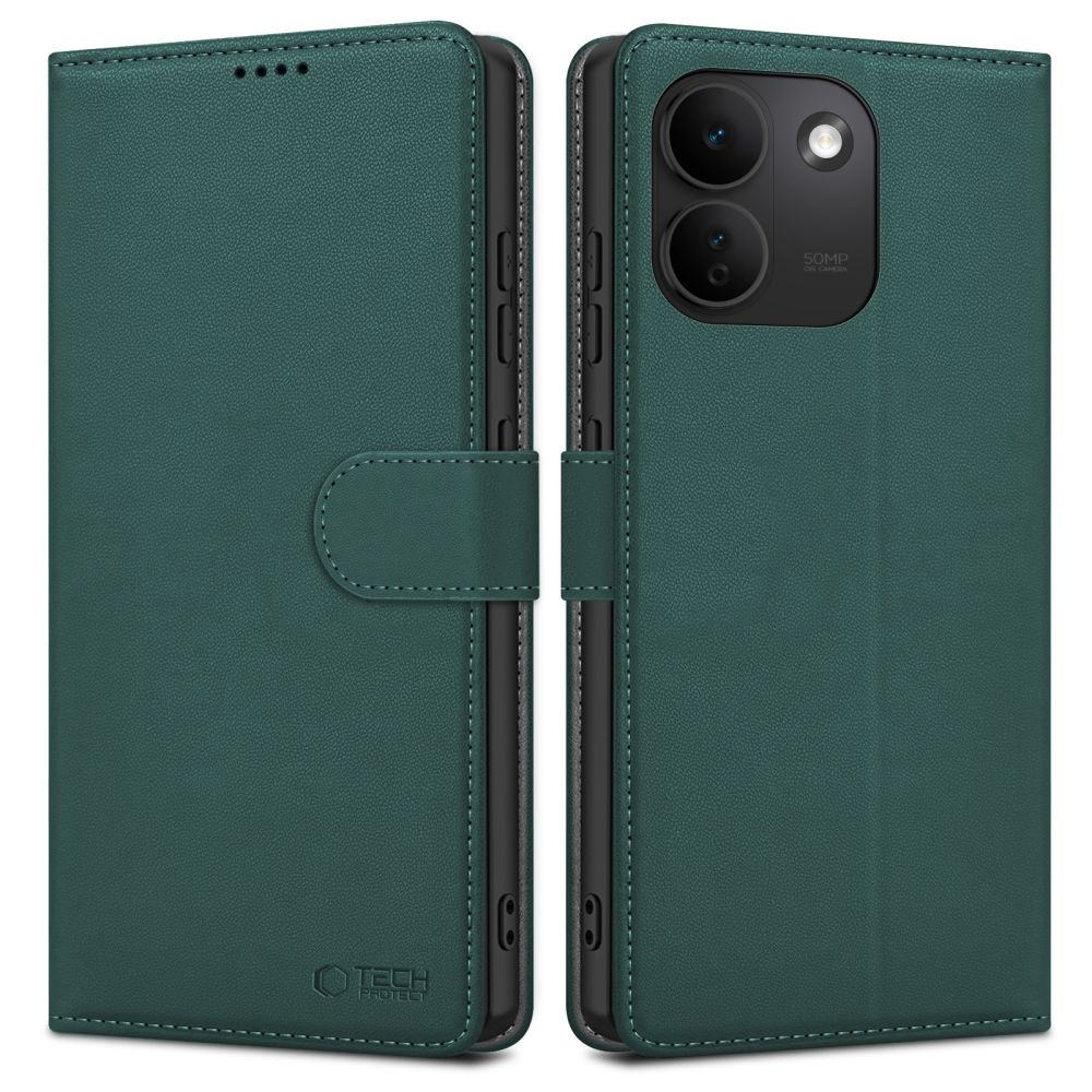 Dėklas Tech-Protect Wallet Xiaomi Redmi Note 17 Pro Max 5G, žalias -- Redmi Note 17 Pro Max 5G