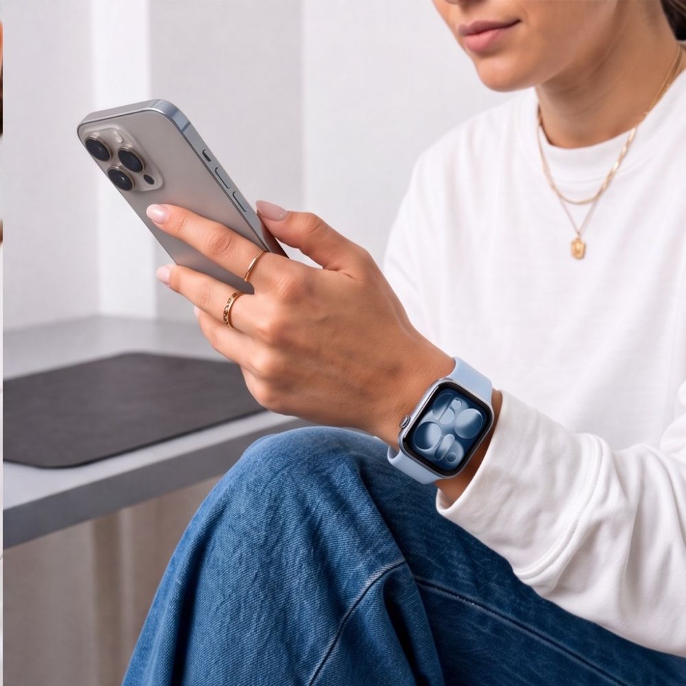 Dirželis Tech-Protect Silicone Apple Watch 8 / 9 / 10 / 11 / 12 / SE (40 / 41 / 42 mm), šviesiai mėlynas -- Apple Watch 8...