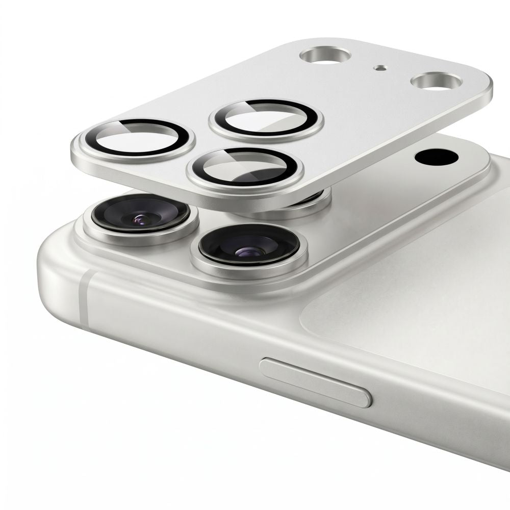 Kameros apsauginis stiklas Tech-Protect Camfull Fit+ iPhone 18 Pro, sidabrinis -- iPhone 18 Pro