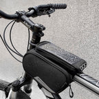 Wozinsky rėmo dviračio krepšys + nuo­trau­kia­mas telefono apvalkalas iki 6,5 "1,5 l juodas (WBB7BK) -- Bicycle Bags