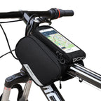 Wozinsky rėmo dviračio krepšys + nuo­trau­kia­mas telefono apvalkalas iki 6,5 "1,5 l juodas (WBB7BK) -- Bicycle Bags