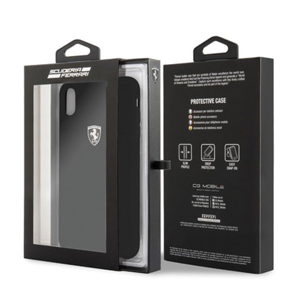 Ferrari silikoninis dėklas iPhone XS Max – juodas -- iPhone XS Max