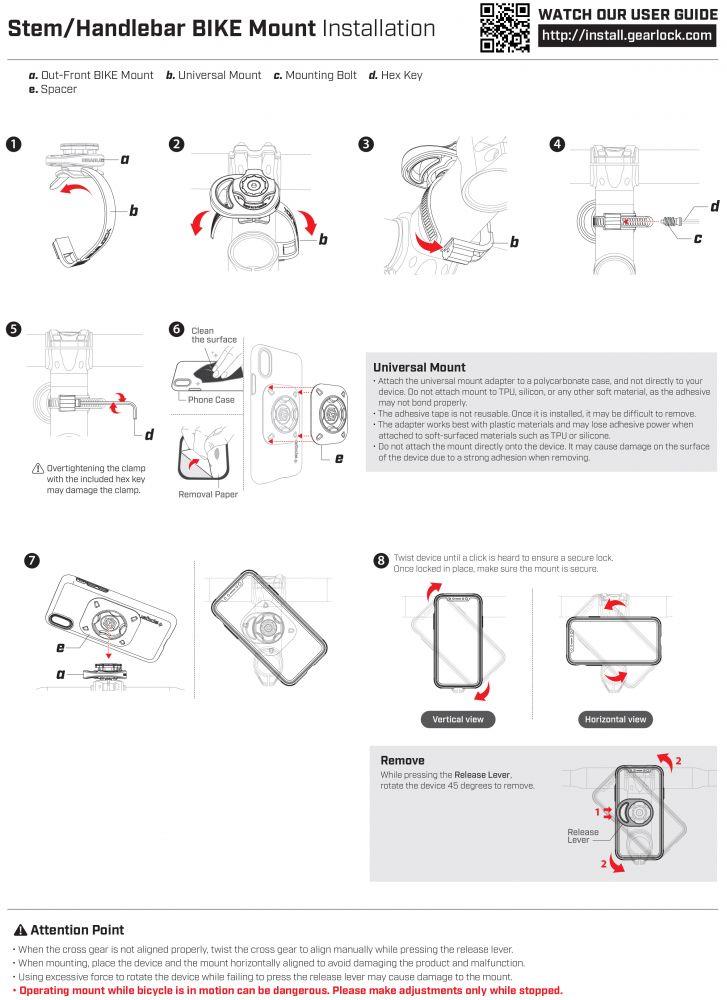 Spigen Gearlock dviračio vairo laikiklis MS100, juodas