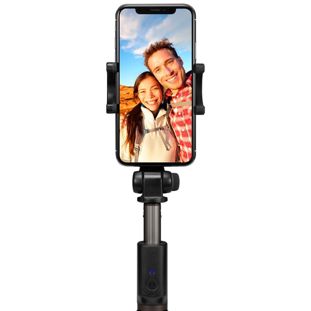 Selfie lazdelė Spigen S540W Bluetooth su trikoju - juoda -- Selfie Sticks & Tripods