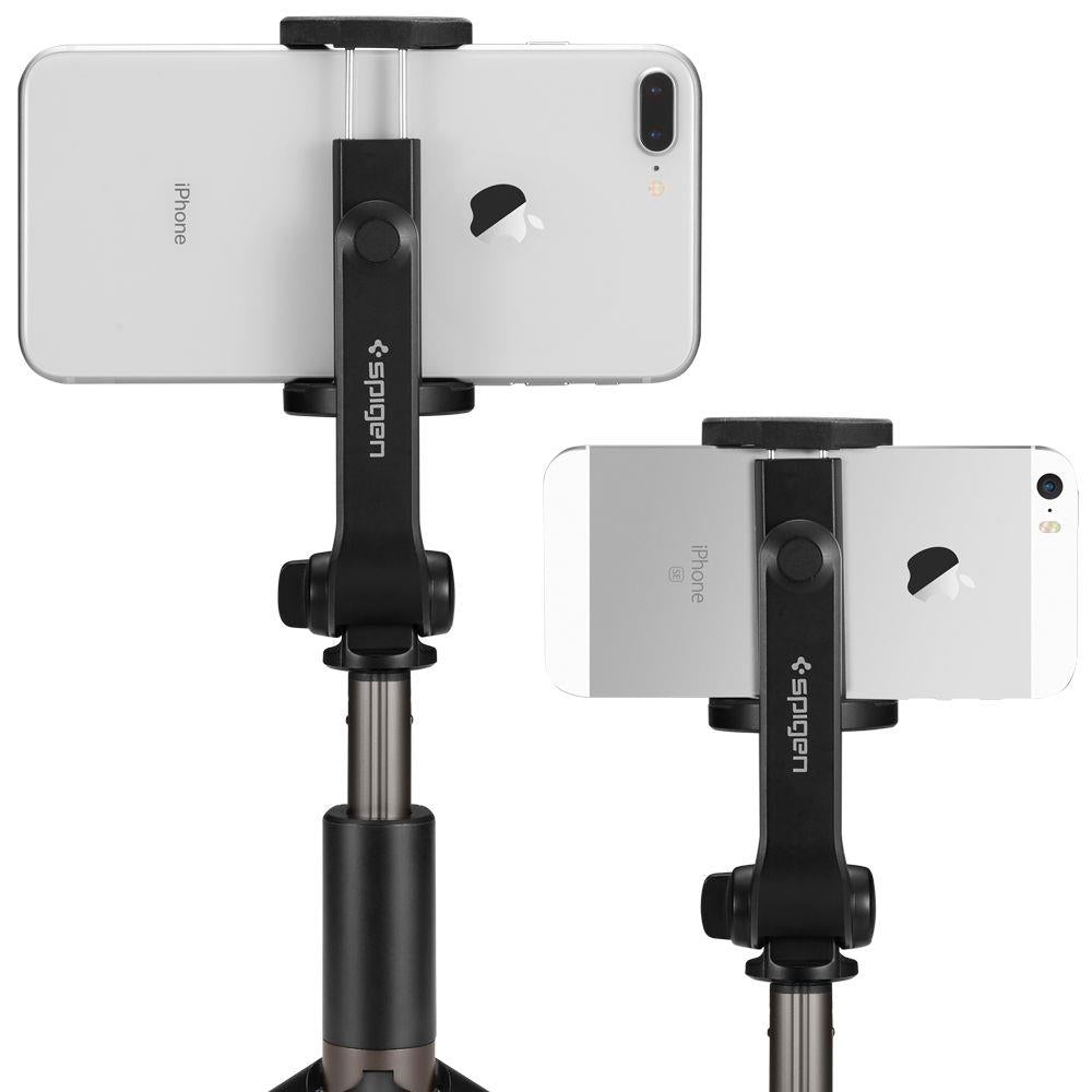 Selfie lazdelė Spigen S540W Bluetooth su trikoju - juoda -- Selfie Sticks & Tripods