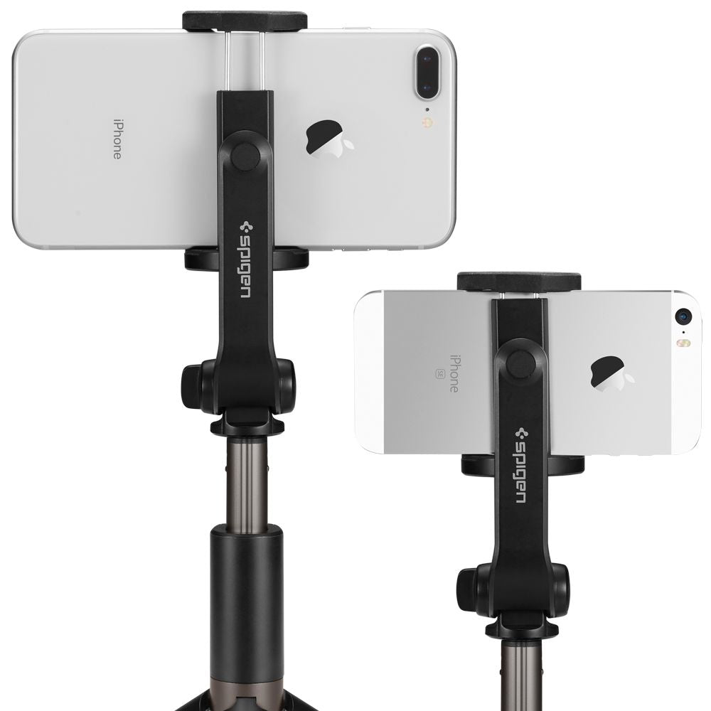 Selfie lazdelė Spigen S540W Bluetooth su trikoju - juoda -- Selfie Sticks & Tripods