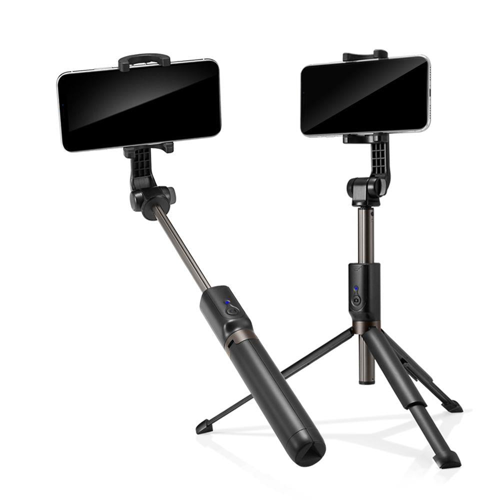 Selfie lazdelė Spigen S540W Bluetooth su trikoju - juoda -- Selfie Sticks & Tripods