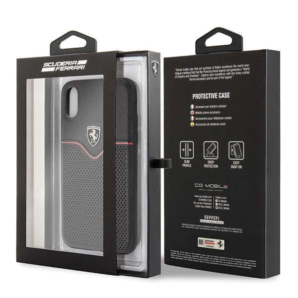 Ferrari odinis dėklas iPhone XS Max – juodas -- iPhone XS Max