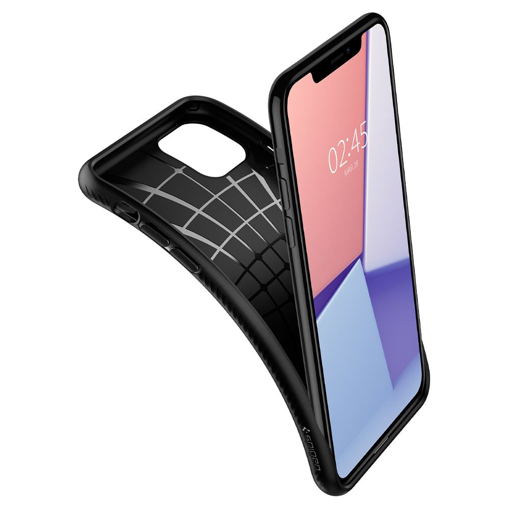 Spigen Liquid Air dėklas iPhone 11 – matinis juodas -- iPhone 11